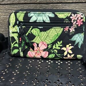 Vera Bradley Botanica Pattern Large Zip Around Travel Wallet & Wristlet NWOT